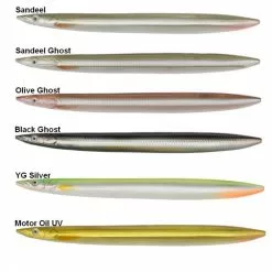 Line Thru Sandeel 125mm Olive Ghost